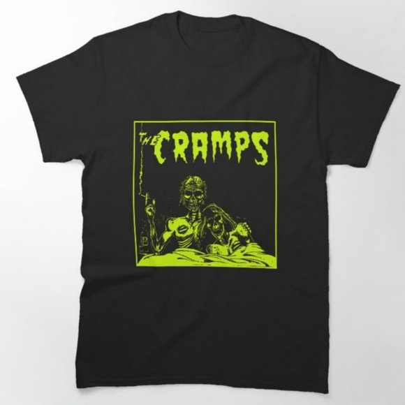 T-shirt The Cramps Band Music - Bleu Marine, Coton, Unisexe, Tailles S à 5XL, Neuf Avec étiquettes